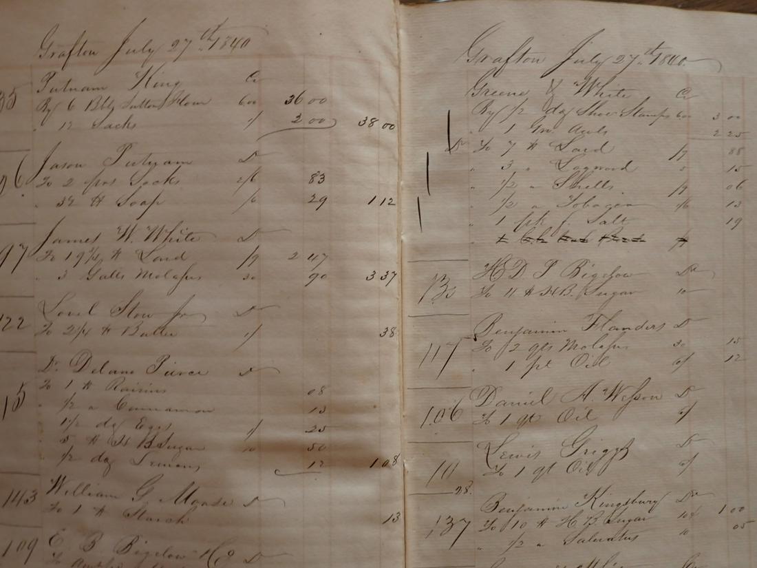 1840 Ledger Grafton, MA General Store (1 of 8)