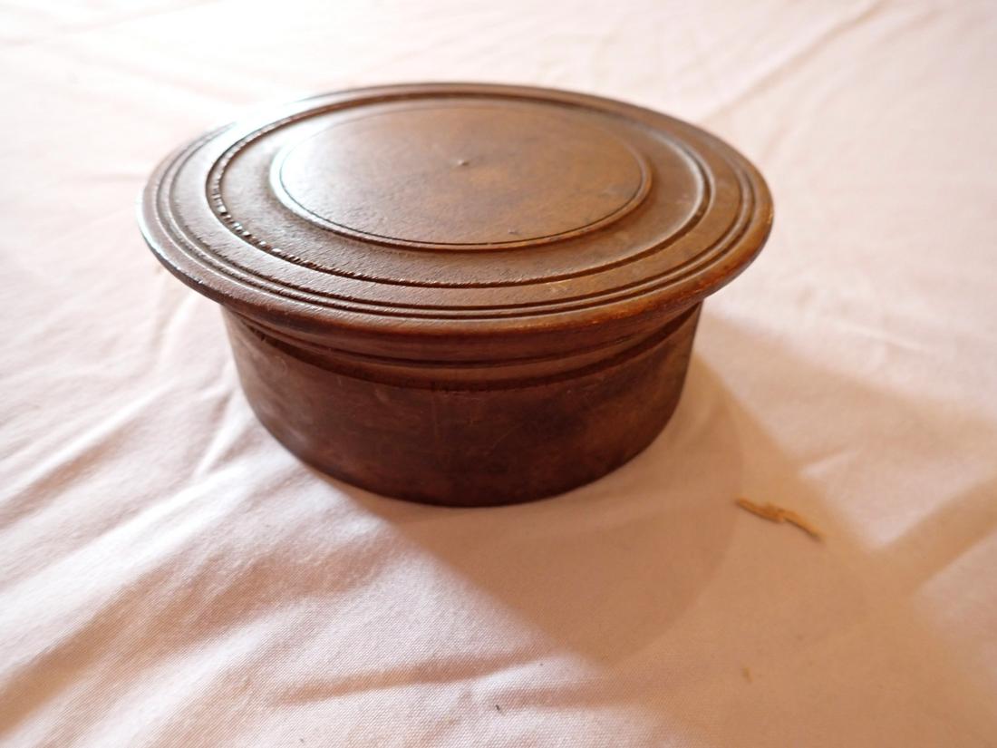 Civil War Era Original Treen Traveling Shaving Soap Box (1 of 4)