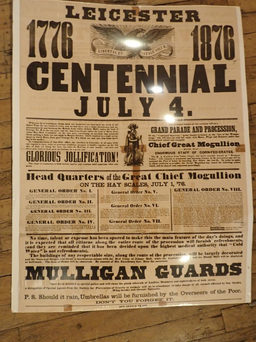 1876 Leicester Centennial Poster (1 of 7)