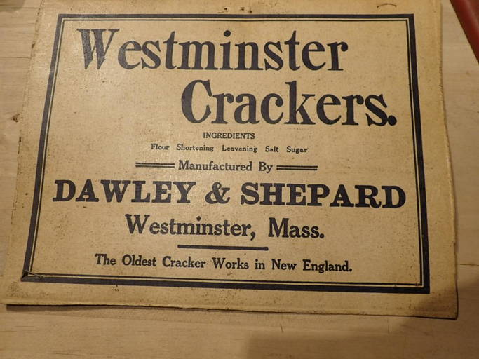 Westminster Cracker Cardboard Advertising Sign Dec 07, 2022 Central