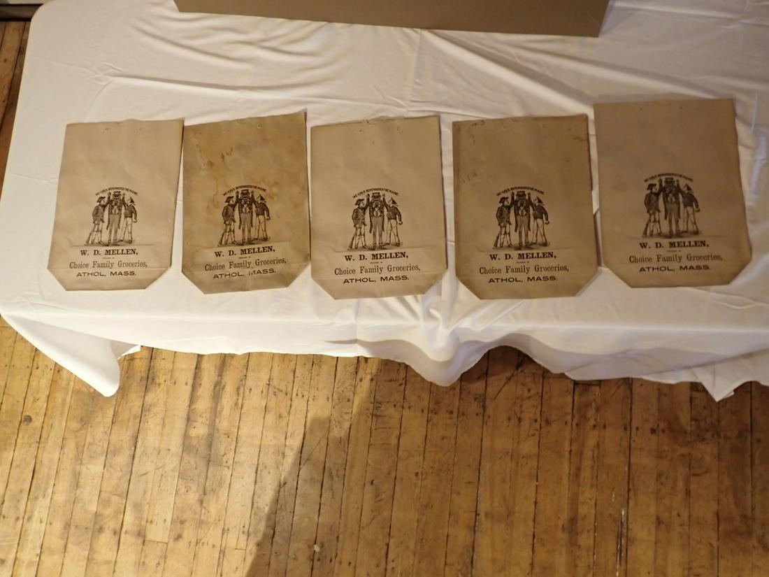 W. D. Mellen, Athol, MA 5 Grocery Bags (1 of 7)