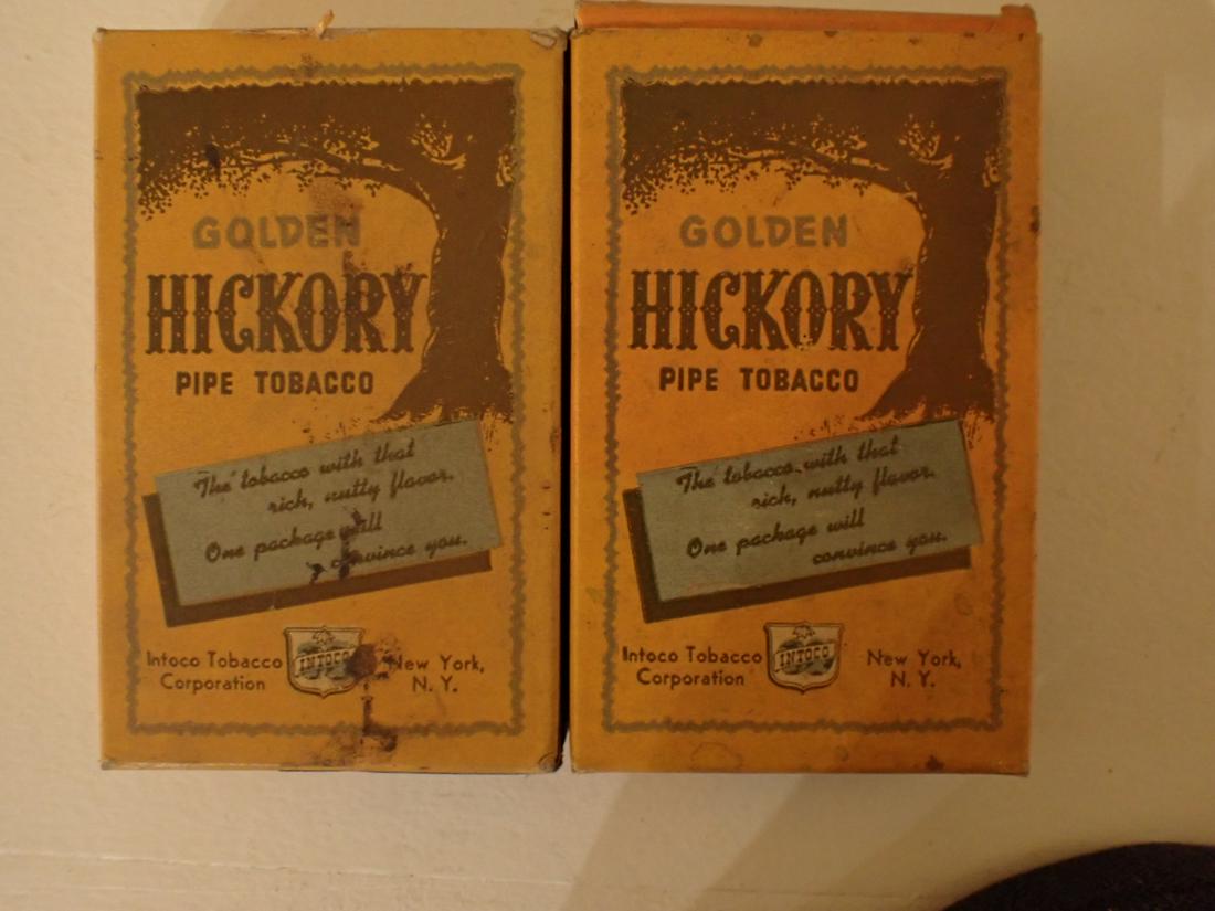 Golden Hickory Pipe Tobacco - Has old tax stamps (1 of 4)