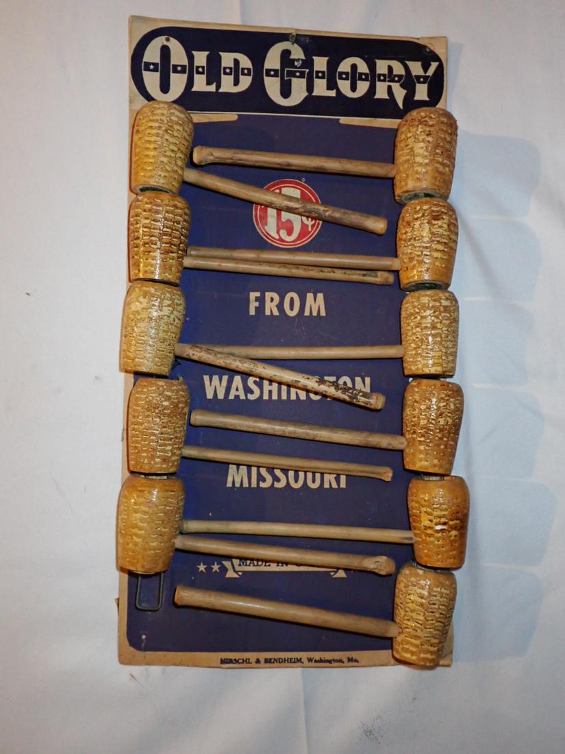 Old Glory Corn Cob Pipe Cardboard Display Easel Back (1 of 5)