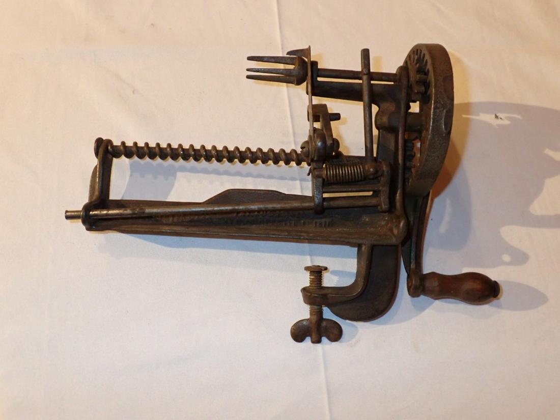 DH Whittemore Worcester, MA Pat Date 1871 Apple Peeler: 8" x 8" Please see photos and come to the 2 day preview for condition.
