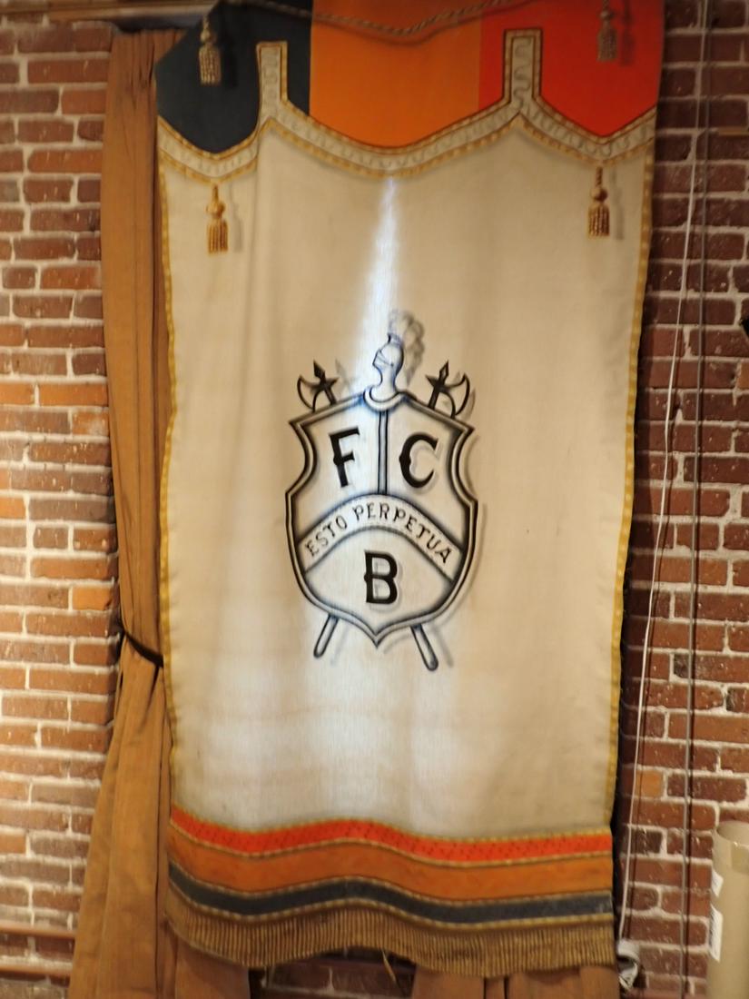 19th Century Fraternal Group Cotton Knight with Axes (1 of 5)