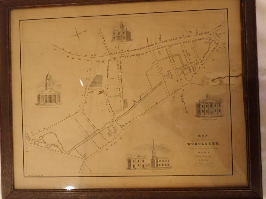 Map of The Village of Worcester July 1829 (1 of 12)