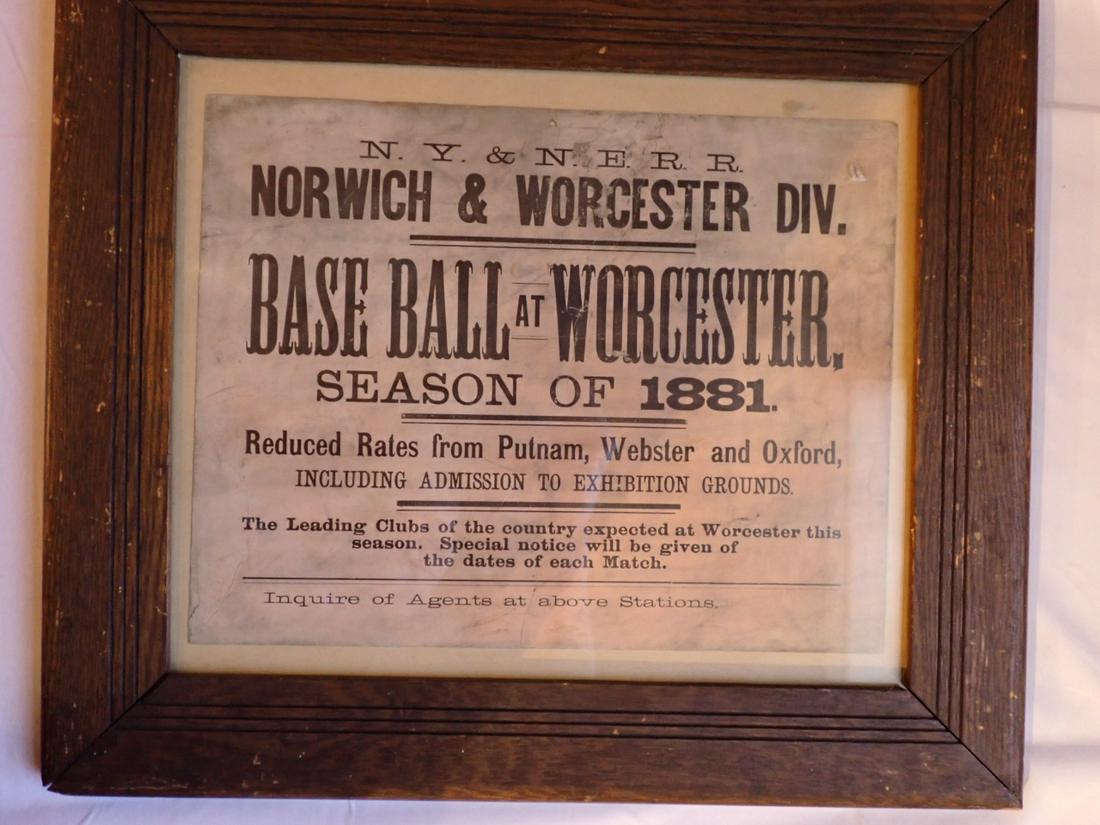 1881 Norwich & Worcester Railroad Poster for Trip to 1881 (1 of 9)