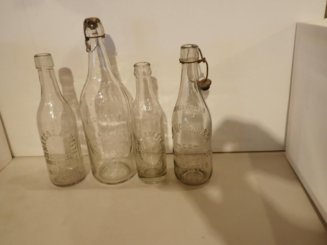 4 Embossed Worcester Bottles (1 of 9)