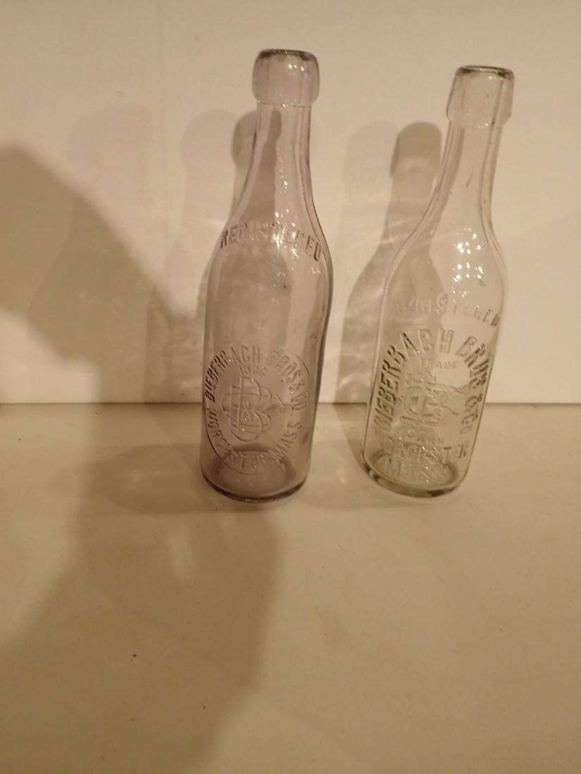 2 Bottles Bieberbach Bros. & Co. Worcester, MA (1 of 3)
