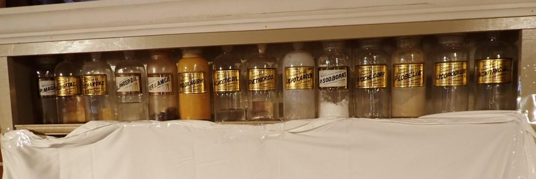 14 Apothocary Jars with Paper Labels & &  Internal to Glass Labels (1 of 7)