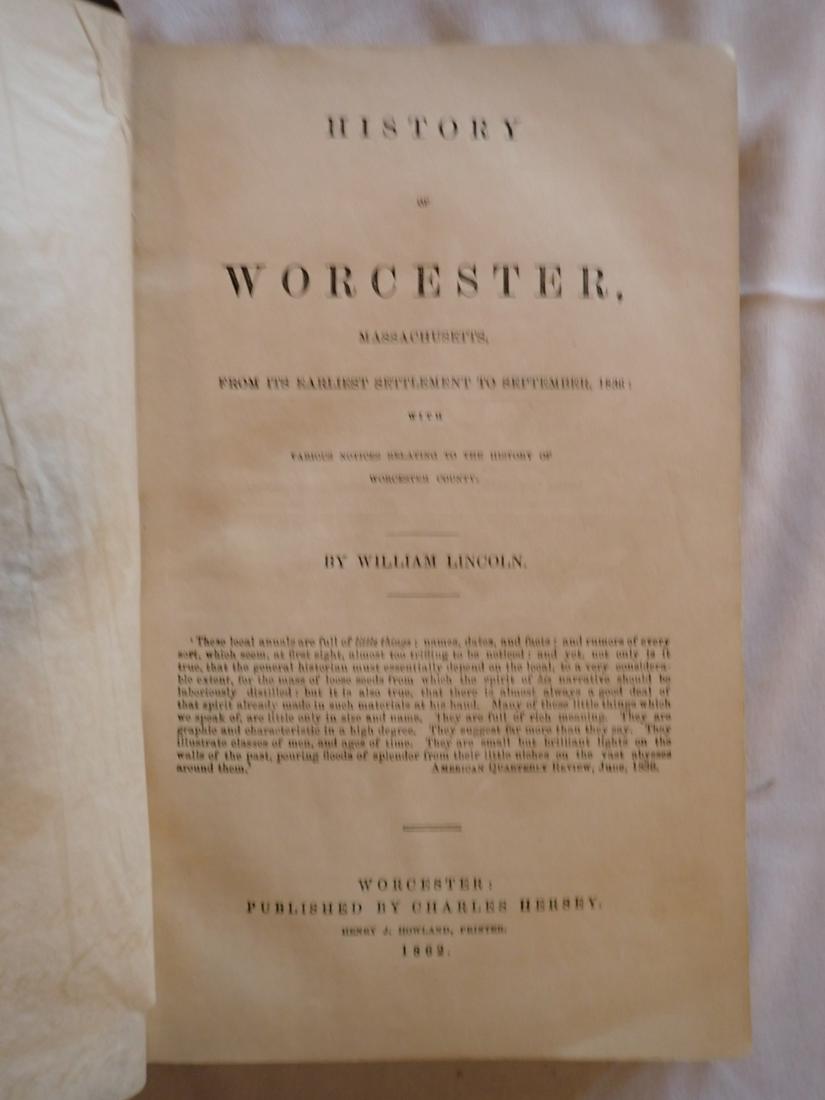 19th Century Worcester and Worcester County Histories (1 of 7)