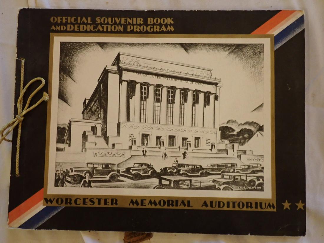 Dedication Program Worcester Memorial Auditorium 1937 (1 of 4)