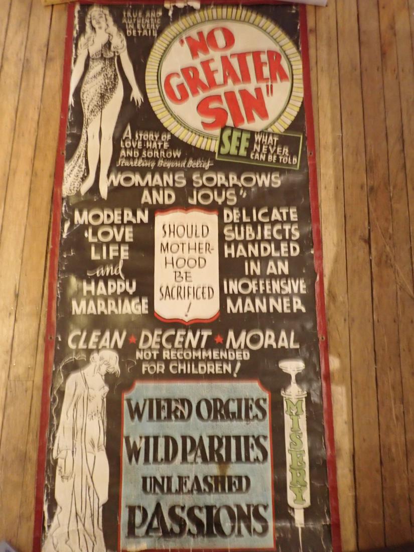 No Greater Sin Silent Movie Poster 85" x 39" (1 of 19)