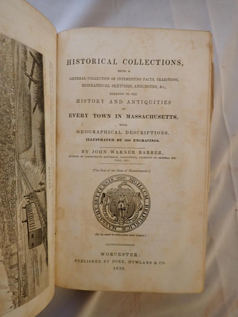 1839 Massachusetts Town Histories Book (1 of 7)