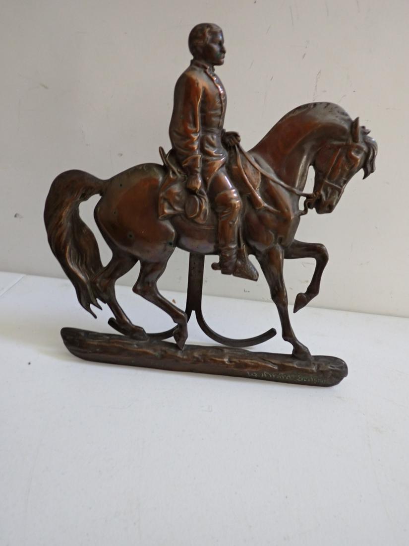 Signed Civil War Officer on Horseback Bronze Sculpture (1 of 7)