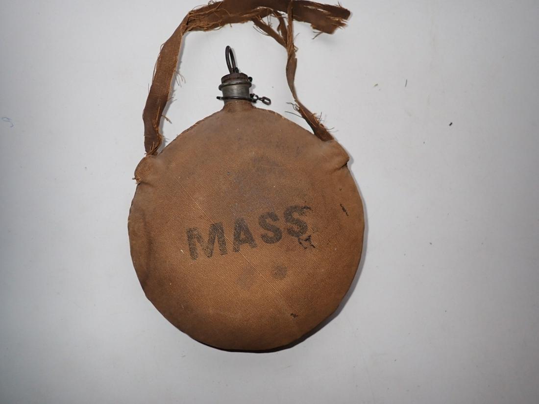 Mass Volunteers Civil War Canteen Marked "Mass" (1 of 6)