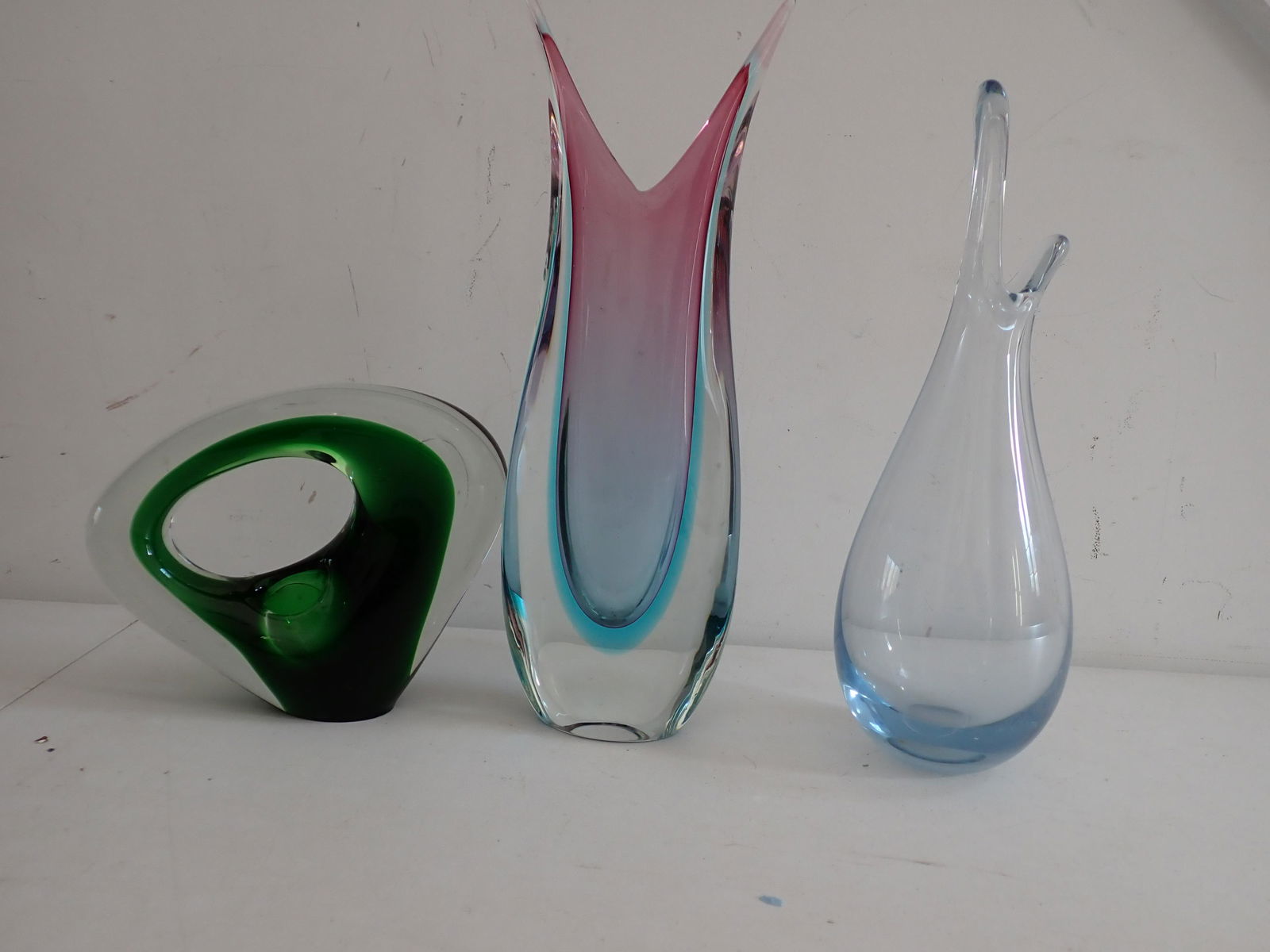 2 Holmegaard Signed Vases and a Modern Design Glass Vase (1 of 12)