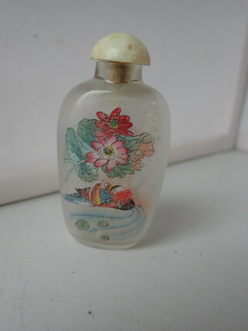 Chinese/Asian Snuff Bottle  Painted Inside Glass Bottle (1 of 14)