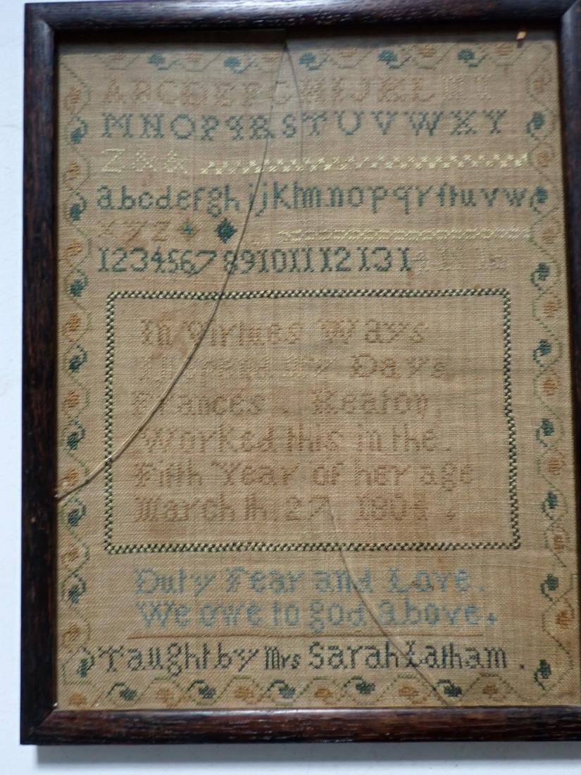 1804 Sampler by 5 year old girl (1 of 5)