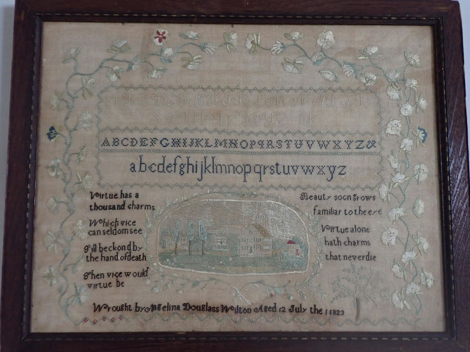 1823 Sampler with Houses and Trees - Selana Douglas Wilton (1 of 10)