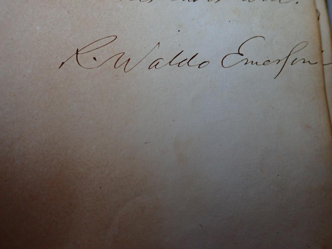 Ralph Waldo Emerson 1878 Signed Page in Autograph Book (1 of 11)