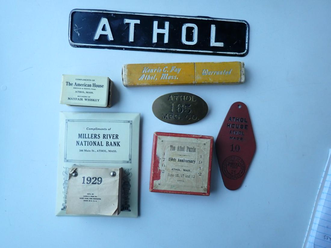 Athol, MA Memorabilia - 1912 Puzzl, 1929 Bank Calendar, etc. (1 of 16)