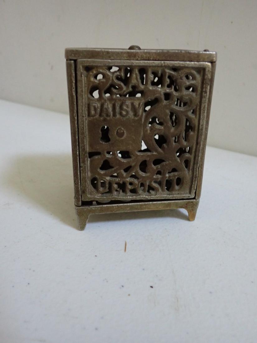 Daisy Cast Metal Still Bank: NEED MEASUREMENTS . See photos for condition and details.