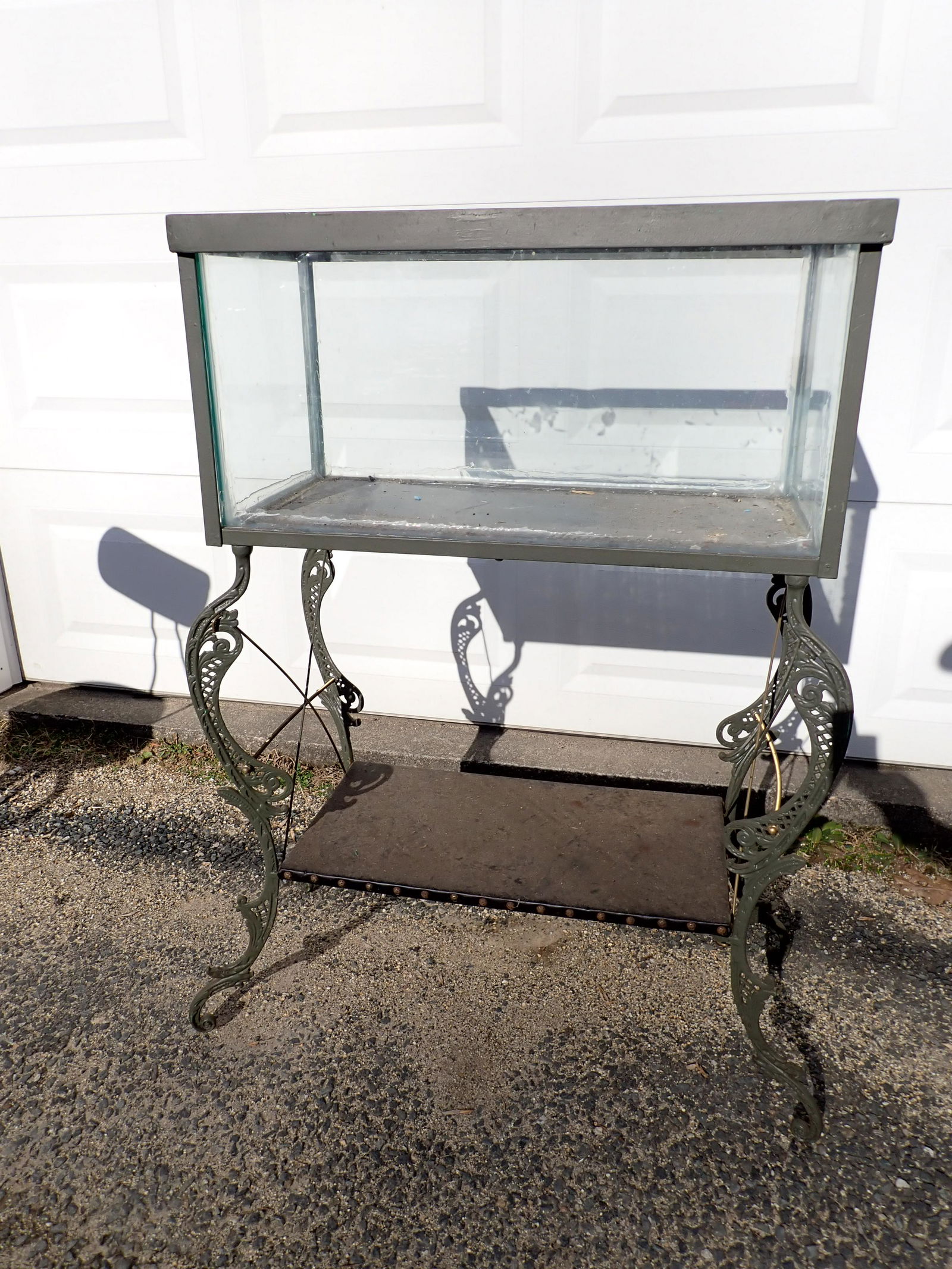 Turn of the Century Fish Tank Ornate Iron Legs (1 of 10)