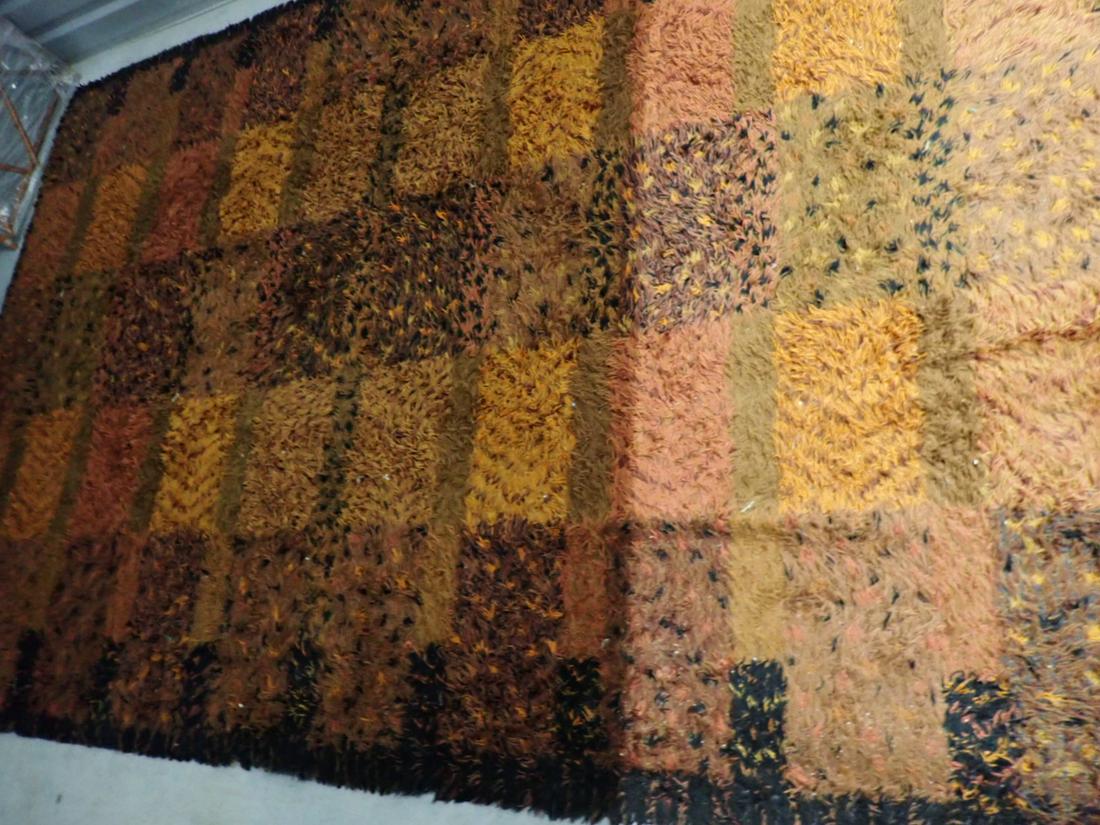Rug with Browns and Rusts - Swedish Rug Marked AB Wahlbecks (1 of 7)