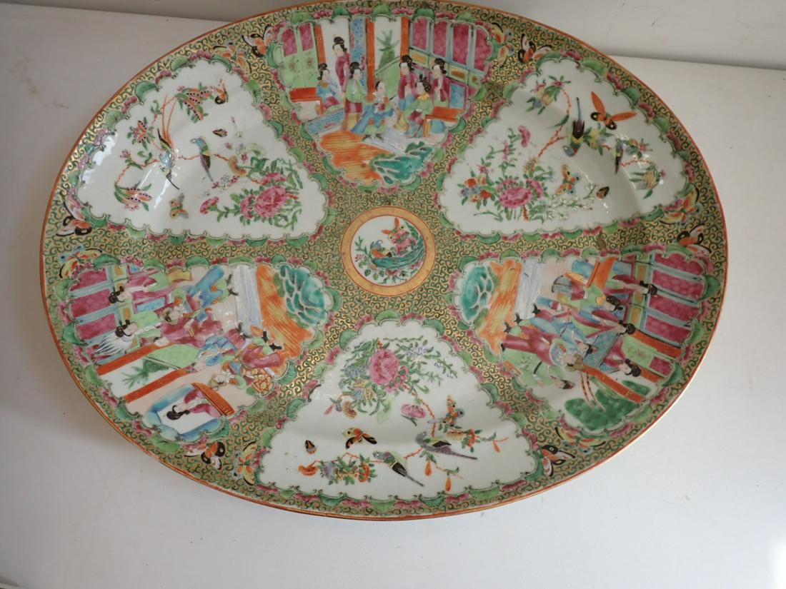 Rose Mandarin Chinese Export Famille Rose Medallion Platter (1 of 11)