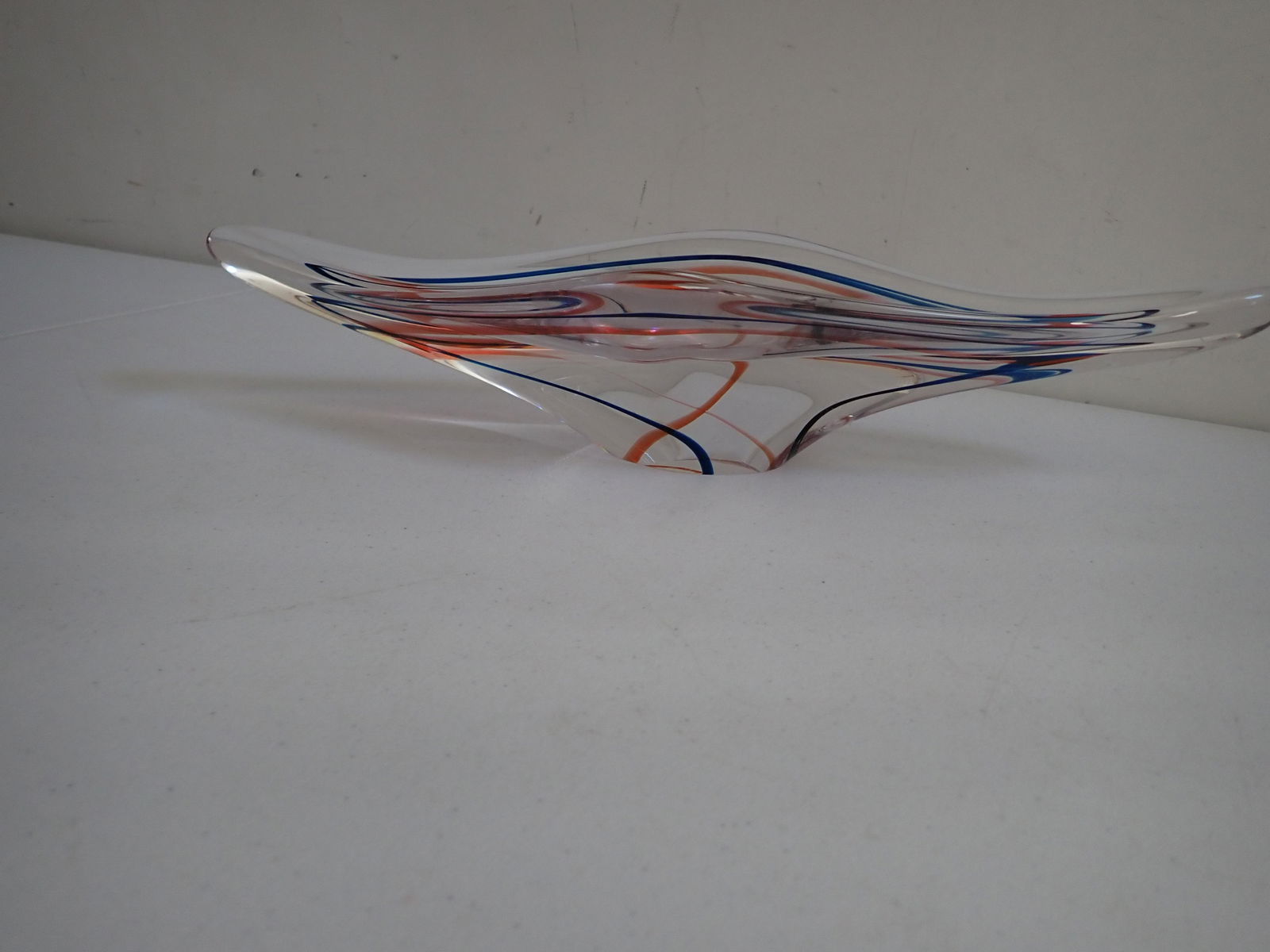 Signed Art Glass Candy Dish - Mid Century Modern (1 of 5)