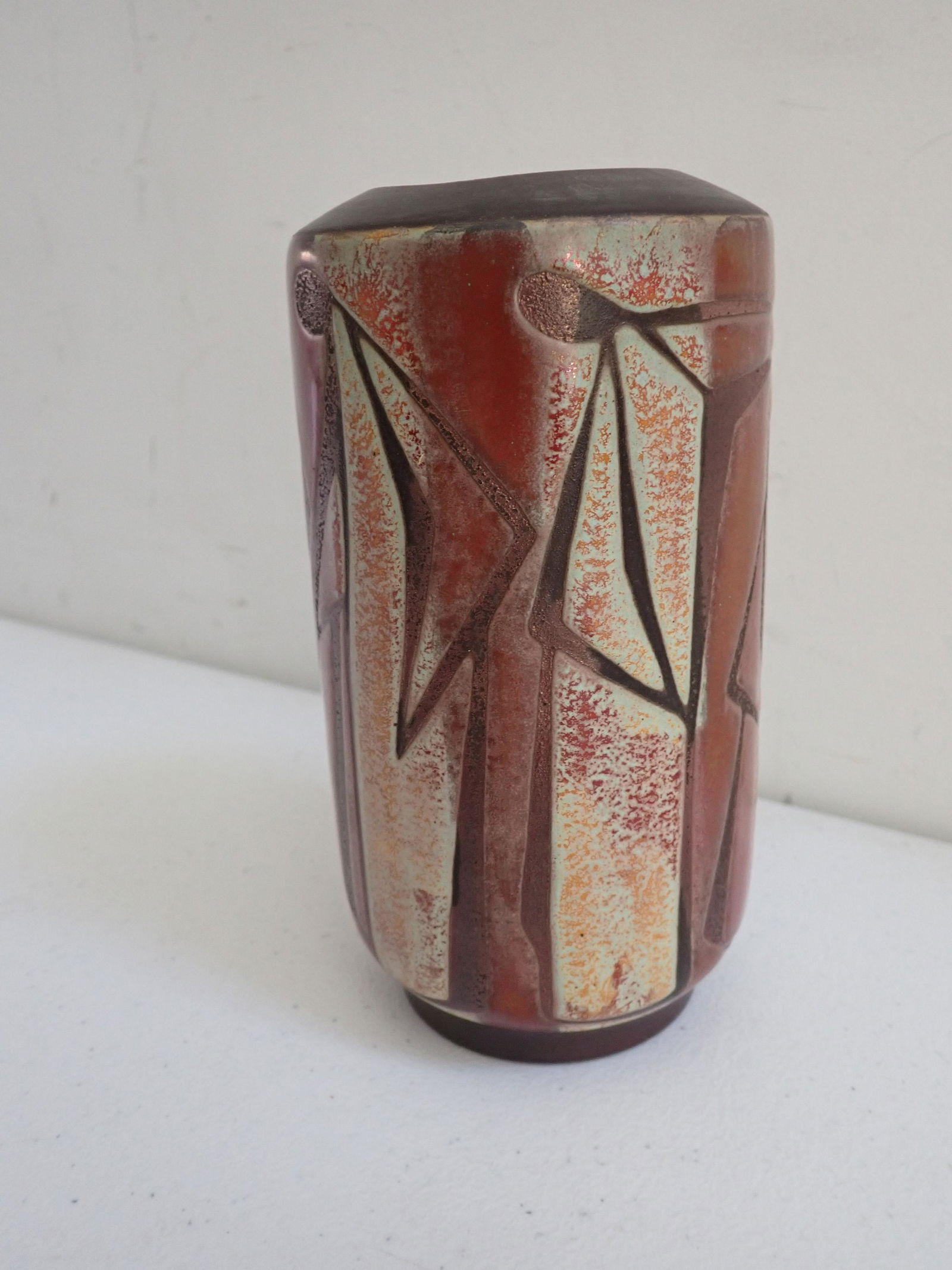 Michael Andersen MCM Copper Bronze Tones Vase: 6 1/2". See photos for condition and details. Local pick-up available on February 4th or 3rd party shipping available. Please see terms.