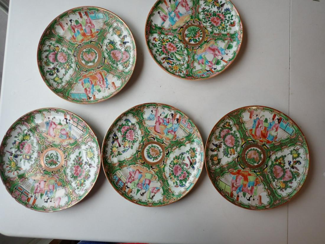 5 Rose Medallion Plates 8" (1 of 8)