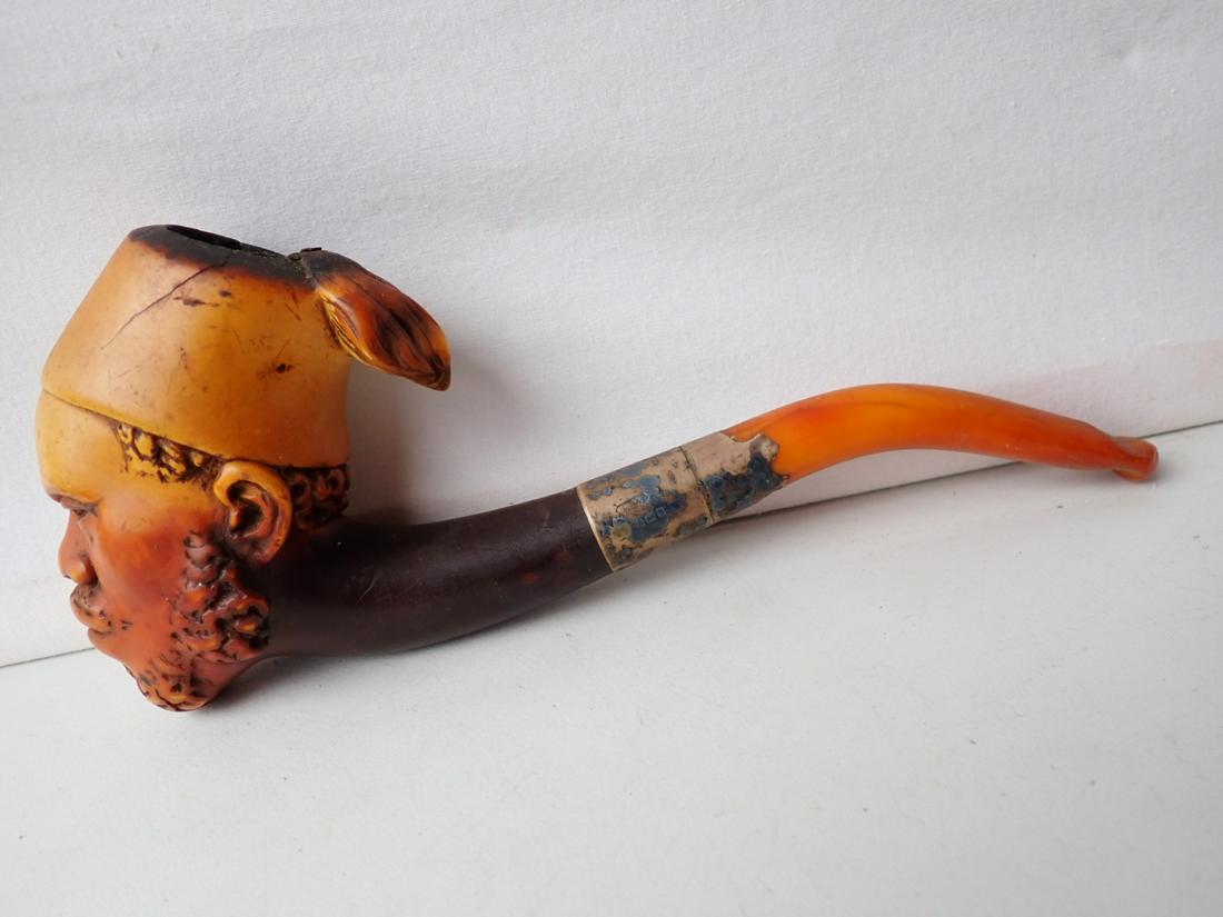 Blackamoor Meerschaum Antique Pipe of Moor Man with Moorish Fez (1 of 9)