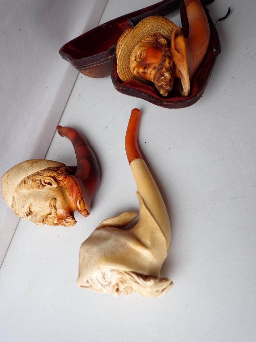 Dutch Farmer, Monk and Buffalo Bill Antique Meerschaum Pipes (1 of 12)