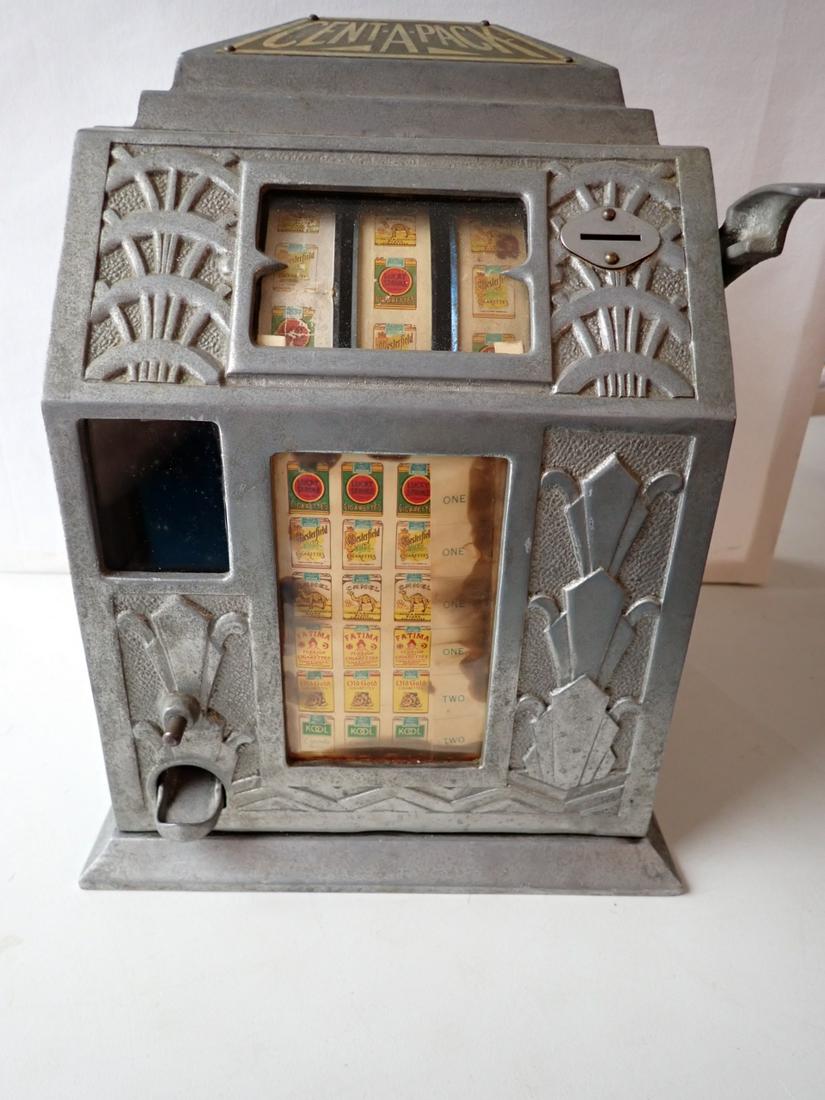 Art Deco Cent-A-Pack Cast Metal Cigarette Trade Stimulator (1 of 7)