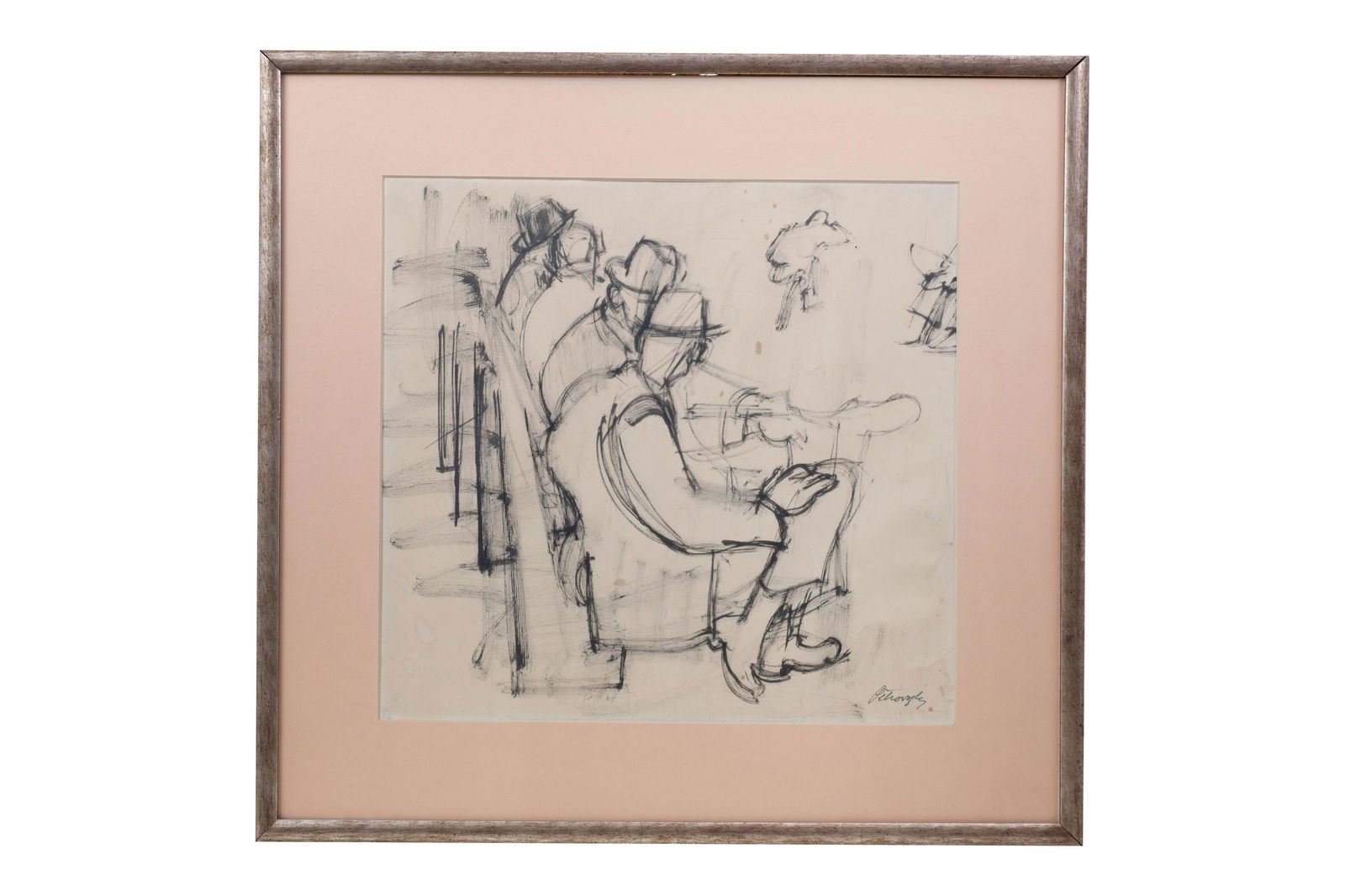 Ivan Petrovsky Signed Untitled Charcoal on Paper (1 of 8)