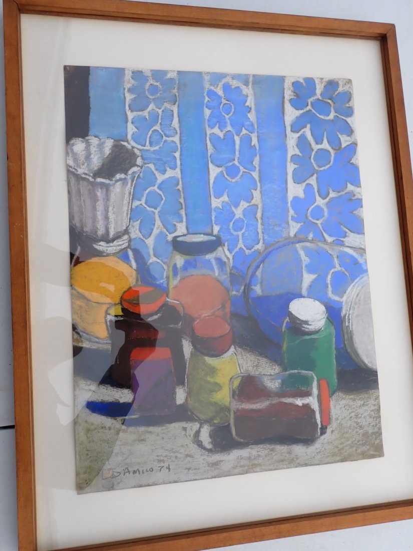 L D'Amico Untitled 1974 Pastel on Canvas (1 of 5)