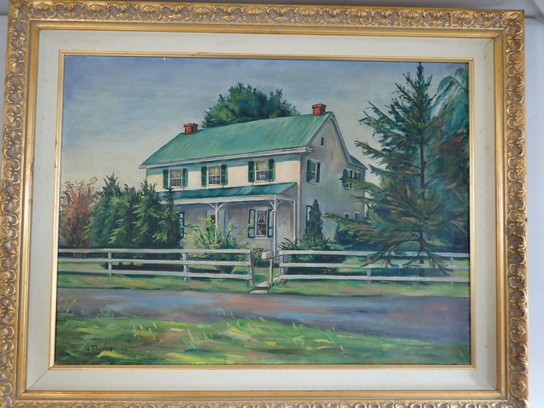 Anthony Thieme Home with Farmer's Porch & White Rail Fence (1 of 7)