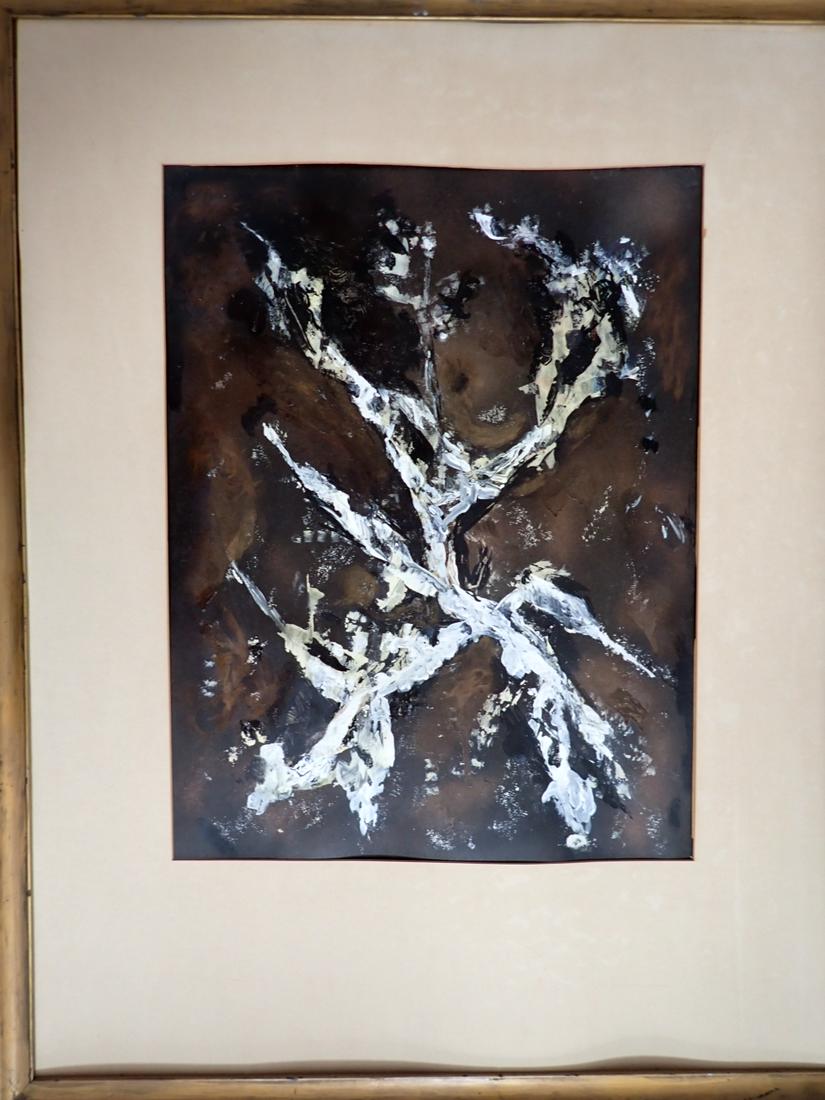 Page 2 Composition #4 Livingston Welch Casein on Paper Framed (1 of 7)