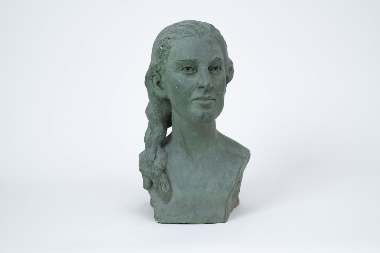Untitled Bust Livingston Welch 1952: Clay - 10" x 8" x 16". From Lubec, Maine estate. See photos for condition and details. Local pick-up available on February 4th or 3rd party shipping available. Please see terms