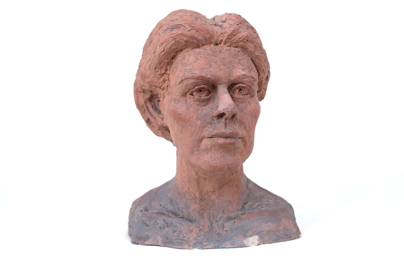 Untitled Bust Livingston Welch 1950's: Clay - 10.5" x 6" x 14". From Lubec, Maine estate.