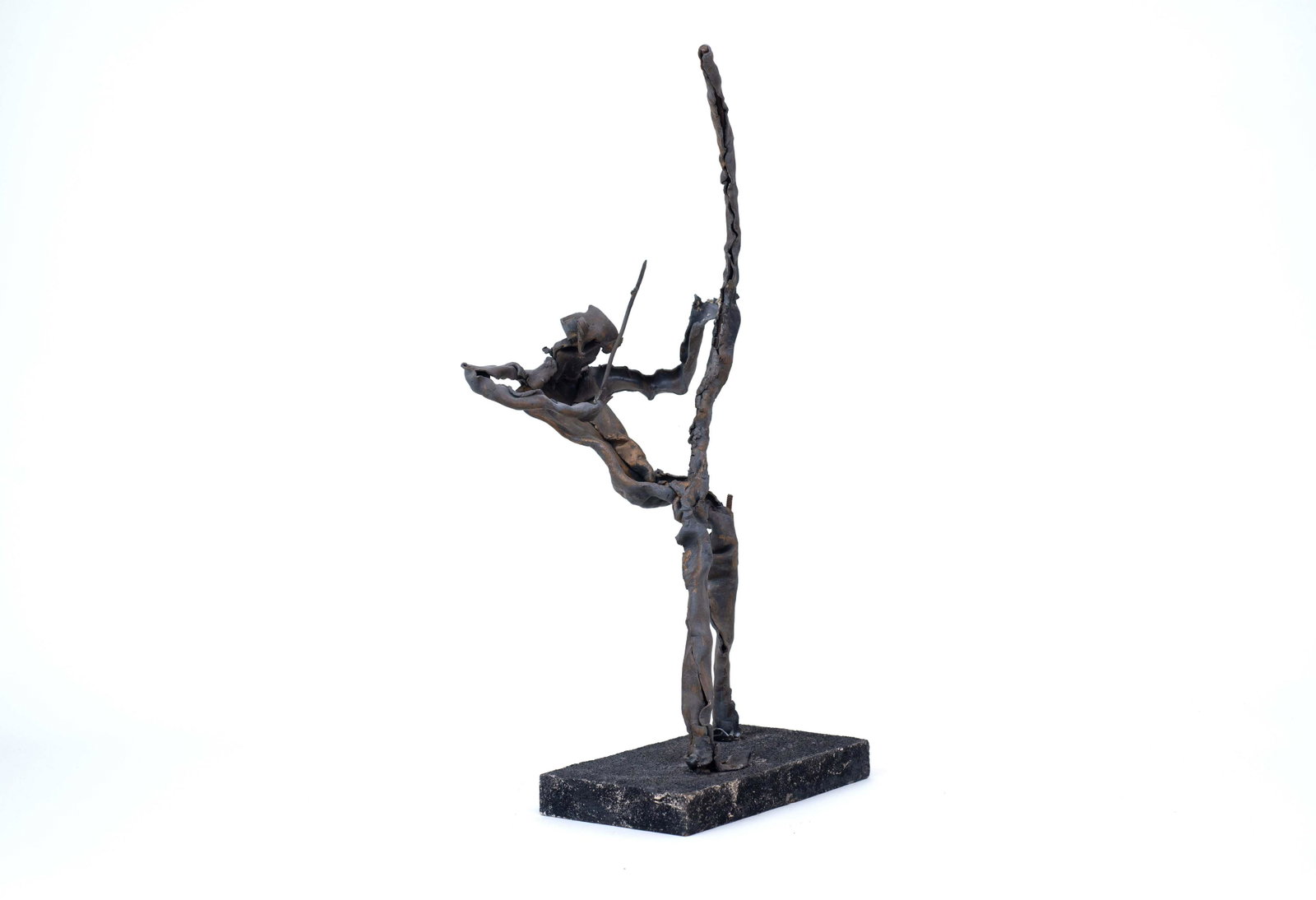 Untitled Copper Figure (4) Unsigned (Livingston Welch) 60's - 70's: Copper, Lead, Brick? - 10" x 5" x 22". From Lubec, Maine estate. See photos for condition and details. Local pick-up available on February 4th or 3rd party shipping available. Please see terms