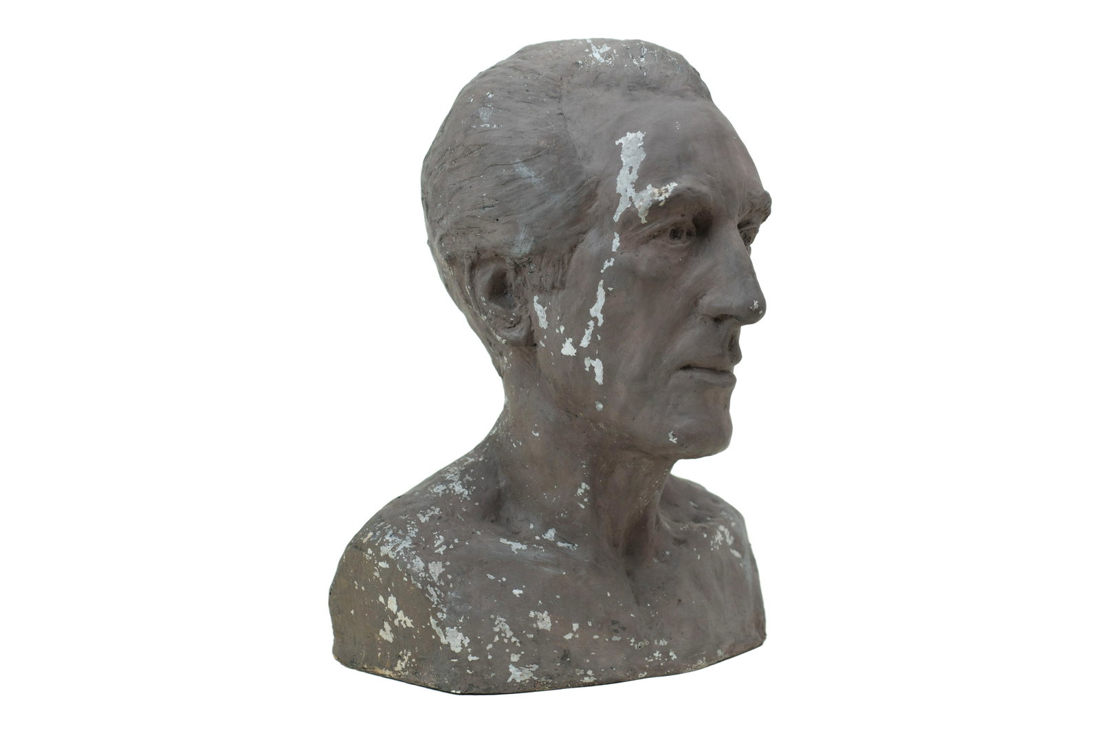 Untitled Bust Livingston Welch 1956: Clay - 9" x 9" x 15". From Lubec, Maine estate.
