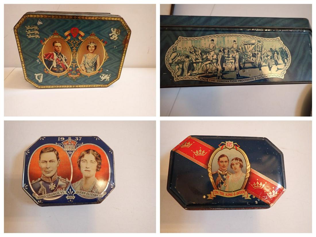 H.M. King George VI and Queen Elizabeth 1937 Tins (1 of 6)