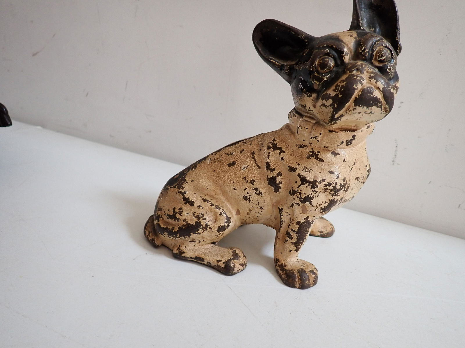 Large Hubley Cast Iron Dog Bank. French Bulldog (1 of 8)