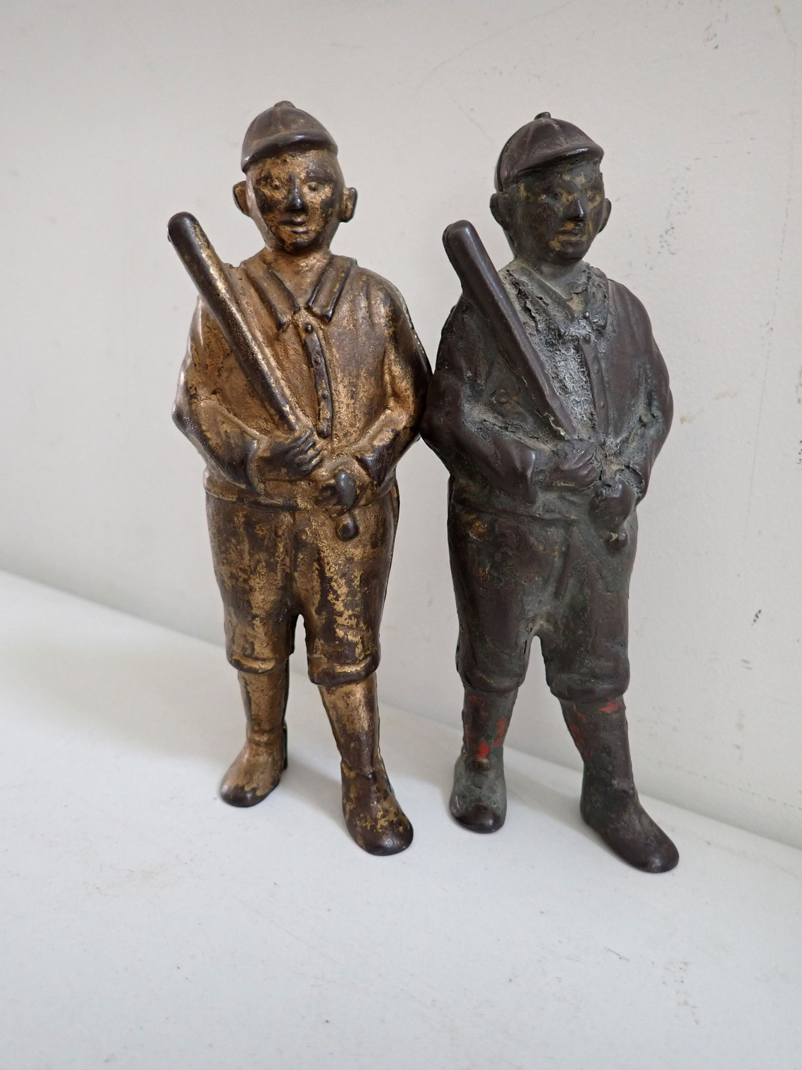 2 Cast Irion Figural Baseball Player Banks (1 of 15)
