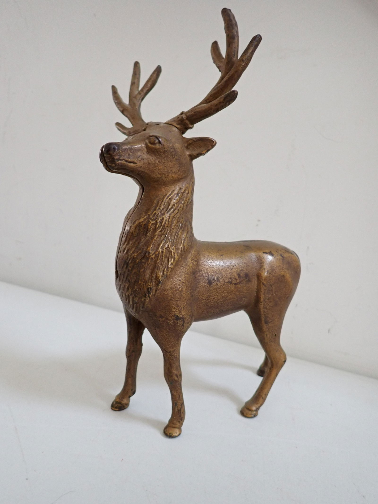 A.C. Williams Large Cast Iron Reindeer (Elk) Still Bank (1 of 8)