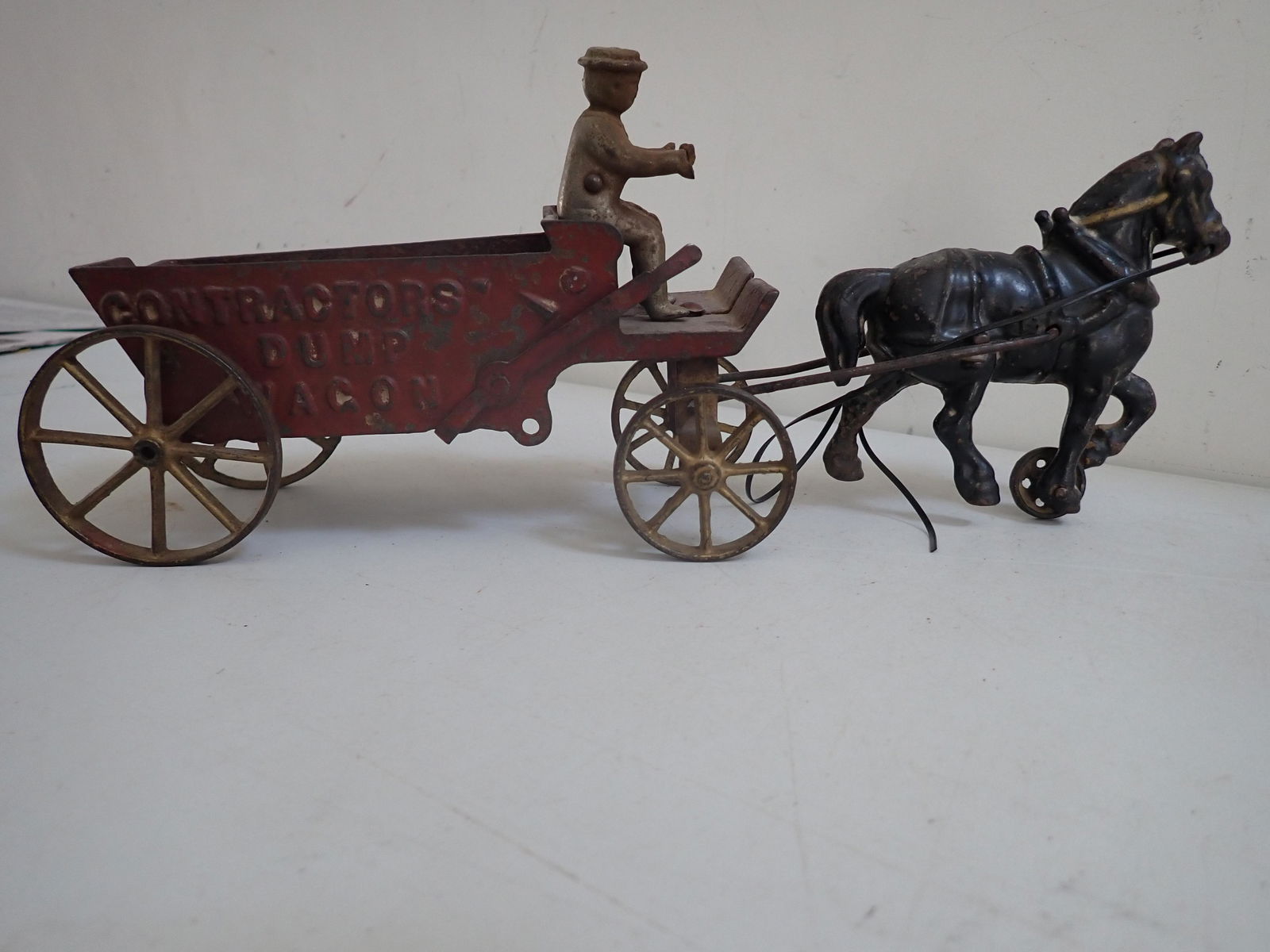 Cast Iron "Constractors Dump Wagon Toy (1 of 9)