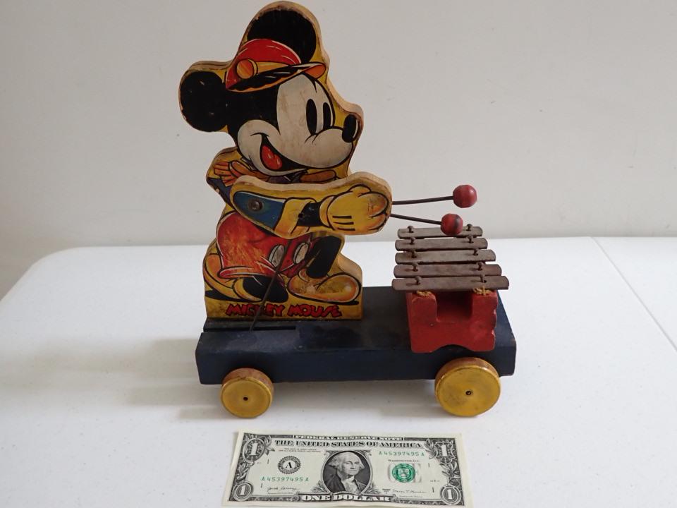 Mickey Mouse with Xylophone Pull Toy Fisher Price 798 - 1939 (1 of 4)